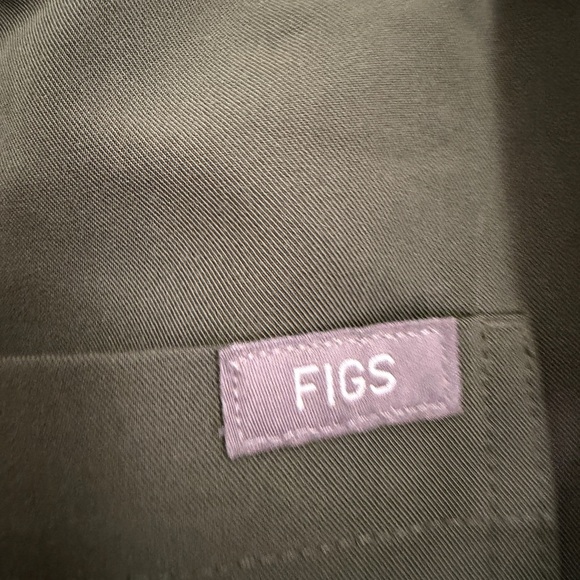 FIGS Women’s Scrub Pants Olive Green Straight Leg Drawstring Medical Workwear M - Picture 3 of 6